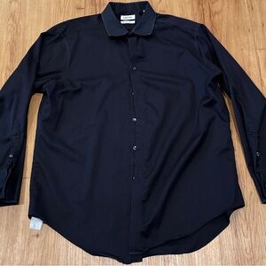 Calvin Klein Slim Fit 17 32-33 Mens Infinite Non Iron Slim fit Black Shirt